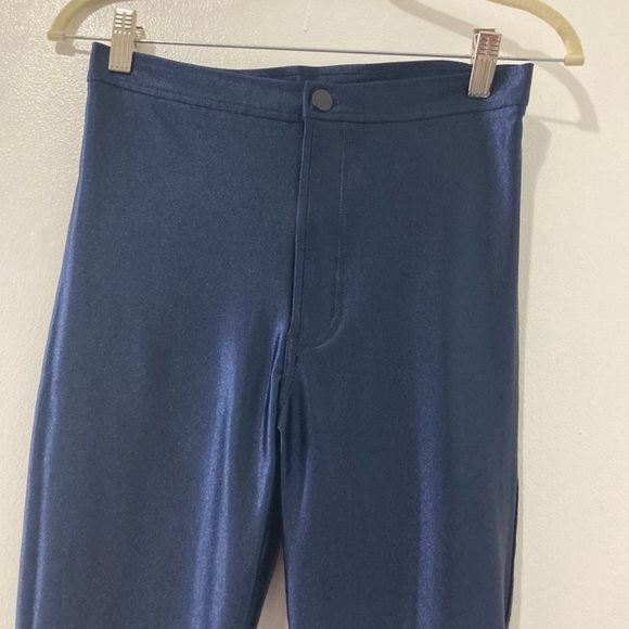 American Apparel High Rise Disco skinny pants Midnight Navy Blue Size Large - Picture 3 of 7